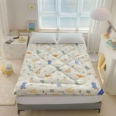 개웃기냥 부드럽고 귀여운 사계절 토퍼 매트 침대 요 바닥 이불, C 드래곤 파티