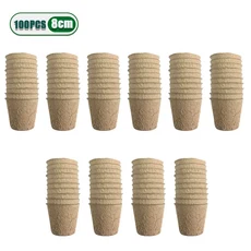 20-200PCS 묘목을위한 3.15 인치 이탄 냄비 야외 정원 발아 보육 펄프 생분해 성 씨앗 스타터 키트, 8CM-200PCS, 03 8CM-200PCS