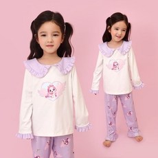슈팅스타캐치티니핑 여아용 오로라핑 카라 피치스판 9부 상하세트 잠옷