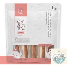 밀짚모자 상단 브리더랩 월간통살 연어 30개입 강아지 소세지 애견간식