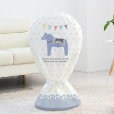 다샵 프리미엄 스판 3중직 선풍기 커버, 지퍼식 선풍기 커버M, 포니퍼플