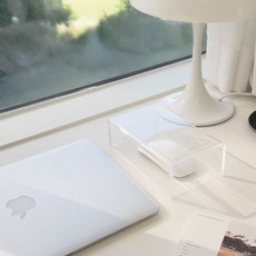 비스비 넓고 높은 아크릴 키보드덮개 마우스 루프 마우스덮개 버티컬마우스덮개, 마우스덮개 18x10x6cm, 1개, 투명