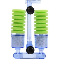 생화학 스펀지 수족관 여과기 어항 산소 공급 여과 시스템 양식 및 어류 배설물 흡입기 신선수 염수 탱크용, 생화학 스펀지 수족관 여과기 어항 산소 공급 여과 시스