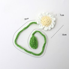 뜨개 북마크 북클립 커텐묶기 책갈피 다용도, 1개, 하얀 데이지