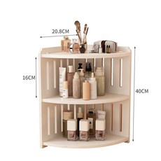 桌麵置物架 書桌收納架 置物架 辦公室桌上置物架 簡易桌上書架學生宿捨桌麵置物架辦公桌多層收納架書桌家用轉角架, 高40雙層轉角置物架, 1個