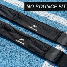 EASYRUN 이지런 러닝벨트 런닝가방 허리밴드 힙색 마라톤 용품 플립벨트 슬림핏, 1개, 블랙(Black)