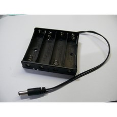 【AI電子】18650電池盒 可裝4節18650電池 帶DC 5.5*2.1mm插頭, 1個