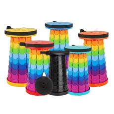 다나몰 무지개 폴딩 휴대용 접이식 체어 의자, 2개, 옐로우