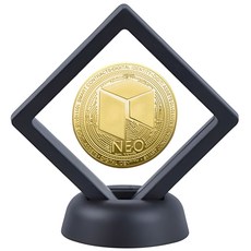 라온하제 비트코인 이더리움 리플 가상화폐 기념주화 코인 암호화폐 동전 수집 스텐드+장식장 포함, 26 네오 골드