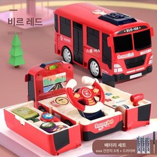 전동 변형 자동차 장난감 남아 교육용, 1개, 레드 배터리버전