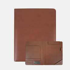 아인텍 A4 가죽 자석바인더 프리미엄 메모패드 HH15, 브라운[H9764], 1개