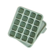 홍스파파 플래티넘 실리콘 이유식 큐브 이유식 준비물 얼음틀 아이스몰드 아이스 트레이 실리콘 몰드 마늘틀, 1개, 에메랄드, 360ml