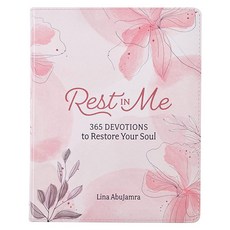 Christian Art Gifts Rest In Me 365 Devotions to Restore Your Soul Pink Faux Leather 136711 518828