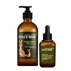 홀츠베베 천연 임산부 오일 300ml 마사지오일 튼살오일 + 100% 골든 호호바 베이비 오일 60ml 2종 세트, 1개