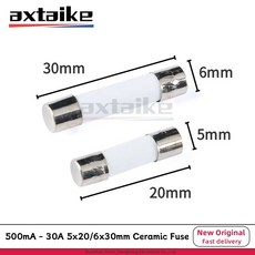 유리관휴즈 자동차 퓨즈 세트 10PCS 5x20mm 6x30mm 블로우 튜브 250V F1A 2A 3A 3.15A 4A 5A 6A 7A 8A 10A 15A 20A 25A 30A 세, [00] 1A, [00] 5x20mm