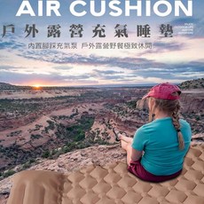 【Rising】TPU充氣床墊 腳踩式充氣睡墊 單人露營氣墊床, 春雨綠