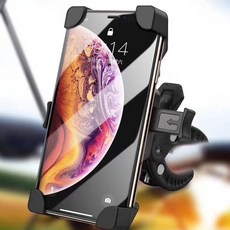 ST 휴대폰 자전거 거치대 오토바이 내비게이션 홀더 받침대, 블랙, 1개