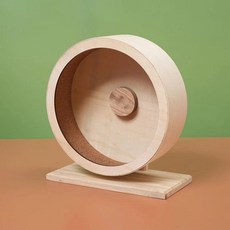 나무 소재 무소음 햄스터 런닝 휠 베어링 스포츠 트레드밀 골든 판다 토치야 코르크 매트 스피너, 1개