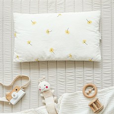 마롤로뜨 사계절 30수 씬필로우 유아 신생아 돌 아기 베개 낮은베개, 살랑데이지_씬필로우