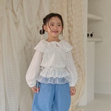 베리베리KC 페블블라우스(모델컷)(13~15) (화이트) 13~15