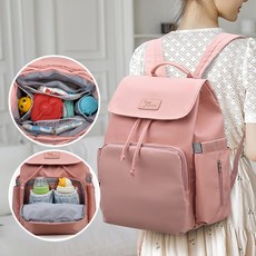 살림실험실 기저귀 가방 백팩, 핑크