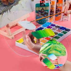 케이쓰리 회사노트 타원형 아크릴 팔레트 30x40cm