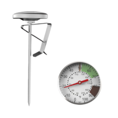 不鏽鋼食品溫度計 可掛可夾針式 咖啡奶茶烘焙烹飪防水溫度計, 1個, Ｂ款－可掛式溫度計