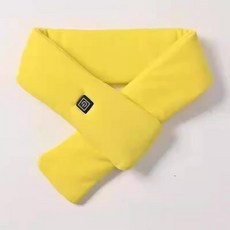 스마트 발열 넥워머 목도리 충전식 겨울용 보온 목욕 목 보호, 옐로우