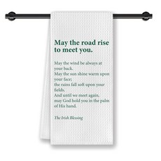 CosxHabitat Irish Blessing Kitchen 접시 타월 40.6 x 61cm(16 x 24인치) 성 패트릭의 날 핸드 타월 홈 데코용 여성 및 남성을 위, CosxHabitat Irish Blessing Kit