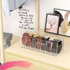 벨트 보관함 허리띠 케이스 진열 정리함 아크릴 투명 디스플레이, 5. 6칸-벨트 정리함