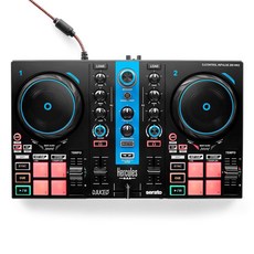 헤라클레스 DJ 학습 키트 MK II(DJ Inpulse 200 II 컨트롤러 HD45 헤드폰 및 모니터 32 스피커 포함), 1 Inpulse 200 MKII - Blue Excl