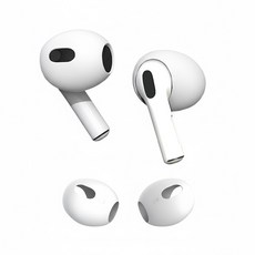 【GS 3C】Airpods 4/3代矽膠防滑耳套 - 超薄防掉落耳帽，Airpods保護套, 白色, 1套, AirPods Pro3