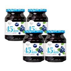 복음자리 45도 과일잼 블루베리, 350g, 4개
