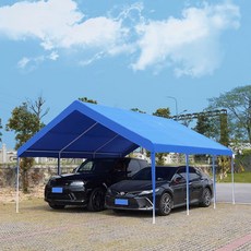 야외 간이 주차 창고 텐트 매점 차고 야시장 캐노피 방수, 1, AR. 폭 5m 길이 6m의 파란색 시장 창고