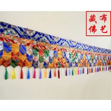 법당천 무속 색동천 금박 불교용품 무속용품 운각천 연꽃 사찰 벽장식 천 다양한 컬러, 1개, 단일 항목