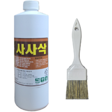 사사삭1kg 사사삭1L 1개 + 붓1개 작업용붓 증정 사사삭줄눈세정제 사사삭 욕실청소세제 줄눈세척제, 1L