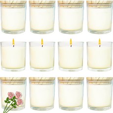 베이우와 12개들이 6온스 미니 소이 캔들 로즈 향 벌크 세트 아로마테라피 생일 선물로 여자들을 위한 스트레스 해소 결혼식 파티 선물!, Eucalyptus-8oz