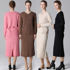 르오트LeOT 울블렌딩 케이블 니트 스커트4종택일-사이즈 55~88다양 703492