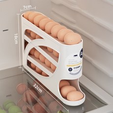 수다소리 슬라이 에그 트레이 30구 보관함, 화이트, 1개