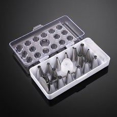DIU 不銹鋼無縫裱花嘴52件套蛋糕烘焙裱花工具套裝一盒, 1個