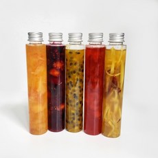 스틱 병 수제청 수제 과일청 미니 수제청, 1개, 생오미자청 80g