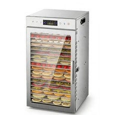 多層不鏽鋼食物烘乾機，數位溫控透明視窗，健康零食DIY，多層分區食材不串味，安全不鏽鋼材質, 双层机身-18层触摸款干果机