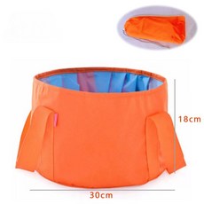 접이식 휴대용 물통 세면 대야 여행용 세면대 캠핑 설거지 다용도 물통, 1개, 중형 순수 핑크