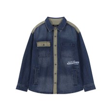 브랜드정품 버커루 BUCKAROO 우븐 배색 데님 셔켓 인디고 292100