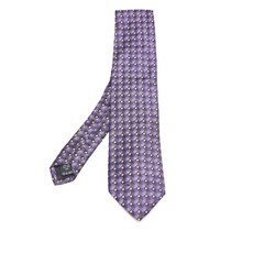 발렌티노 가라바니 중고 기하학 패턴 실크 넥타이