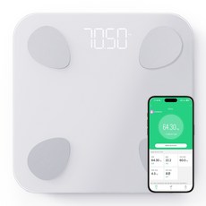 콜콜러브 블루투스 스마트 인바디 체중계 체성분 정밀측정 가정용, 화이트, 1개, FL7081