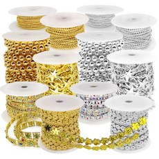 DUGNMARKT 체인비드 타래 롤 체인구슬 장식비즈 - 44종, 1개, 원형-2.5mm_은색