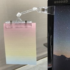 관절집게 2단 다용도 매장 아크릴 집게 행거집게 모니터메모고정 책상설치, 메모 매대 양방향 집게 1P
