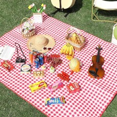 감성 돗자리 방수 비치 피크닉 소풍 야외 공원 한강 매트, 02돗150X200cm-레드, 02돗150X200cm-레드