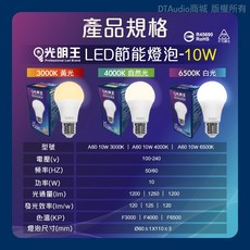 光明王 LED燈泡 10W 黃光, 1個, 10W,黃光, 黃色的
